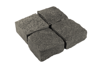 Гранитная брусчатка RKS Karelian Black 100x100 мм на дорожке | Купить гранитную брусчатку в [Ваш Город] | Мощение, ландшафтный дизайн